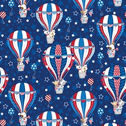 Navy - Pups in Hot Air Balloons Allover